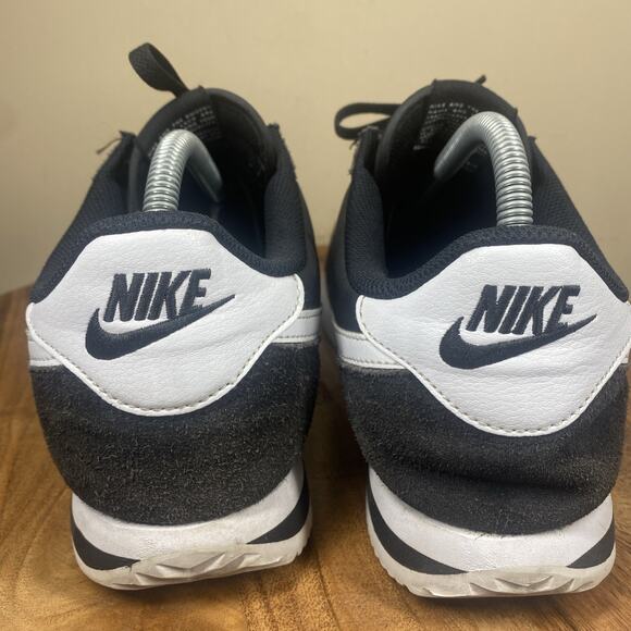 Nike Cortez Basic Nylon Obsidian Mens Black And White Size 11.5 Shoes Sneakers - Picture 4 of 10
